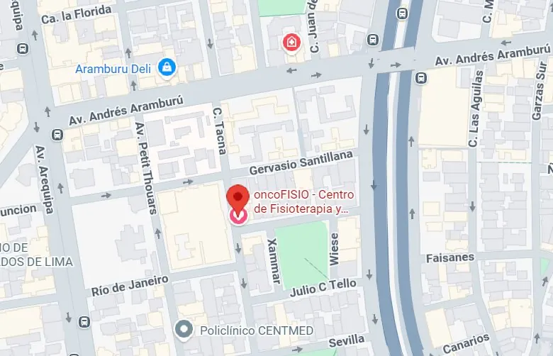 Mapa de la ubicación de oncoFISIO en Calle Tacna 940, Miraflores, Lima